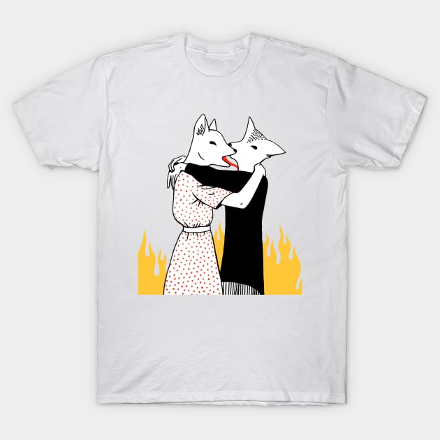 dogs lovers T-Shirt by Daria Kusto